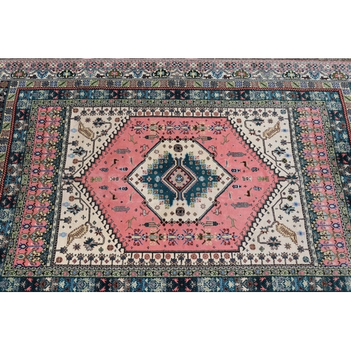 2346 - Moroccan hand knotted wool carpet, approx 222cm x 306cm.