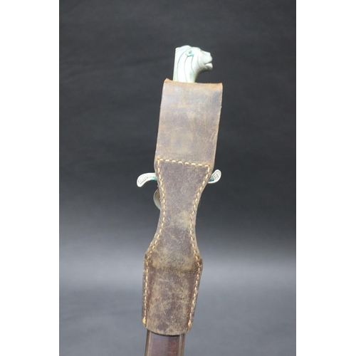 2368 - Swedish dress bayonet with scabbard and frog. 33cm overall with 20cm single edged blade by Mattson o... 