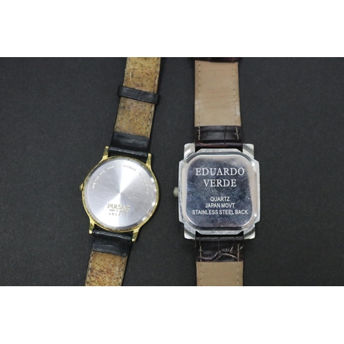 2372 - Eduardo Verde wrist watch along with a Pulsar wrist watch untested (2)