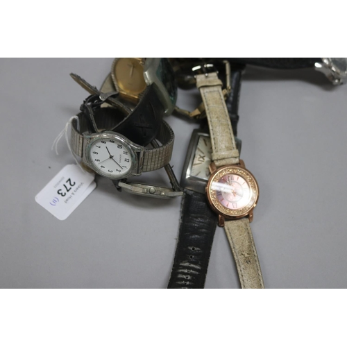 2373 - Eleven assorted wrist watches, Terner, Timex, Doral, Paco Ferri, Romano, Raymond Weil, Sekonda, Accu... 