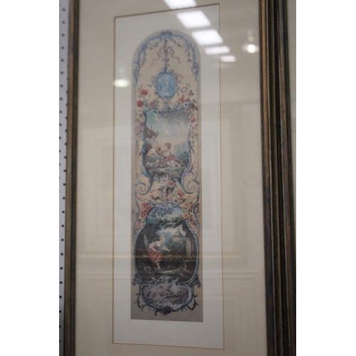 1091 - Pair of decorative prints, each approx 50cm x 13cm (2)