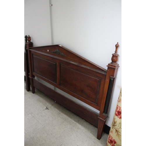 2328 - Empire style Bed head, approx 133cm H x 173cm W