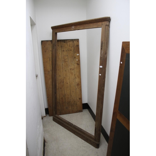 2331 - Antique French oak Armoire door frame, no doors obviously, approx 200cm H x 132cm W