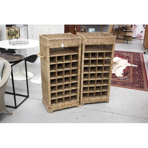 2219 - Two cane storage units, each approx 110cm H x 49cm W x 38cm D (2)