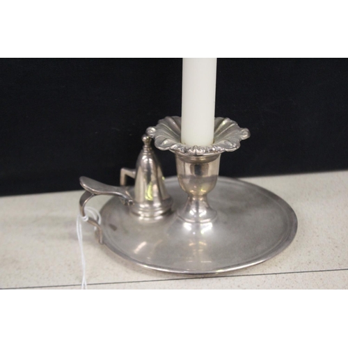 2242 - Kingston & co Sydney chamberstick, approx 9cm H excluding candle x 14cm Dia