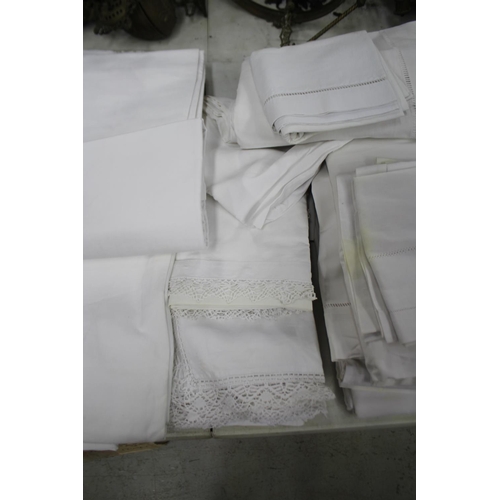 2304 - Large assortment of French linen. Various conditions. Sold as is