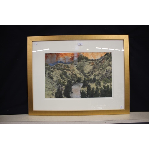 1105 - John Caldwell (1942-.) Australia, Tron Riverbed, watercolour on paper, signed lower left, approx 36 ... 