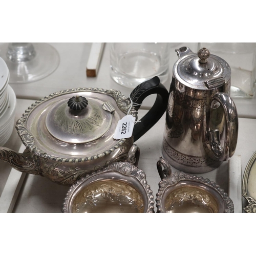 2262 - Assortment of silver plate, approx 30cm Dia and smaller