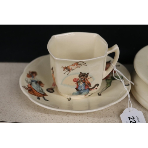 2269 - Doulton cups & saucers, approx 15cm dia and smaller