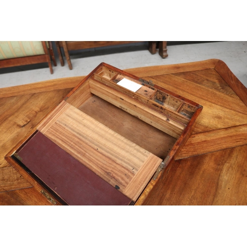 2293 - Antique English writing slope box, approx 19cm H x 48cm W x 28cm D