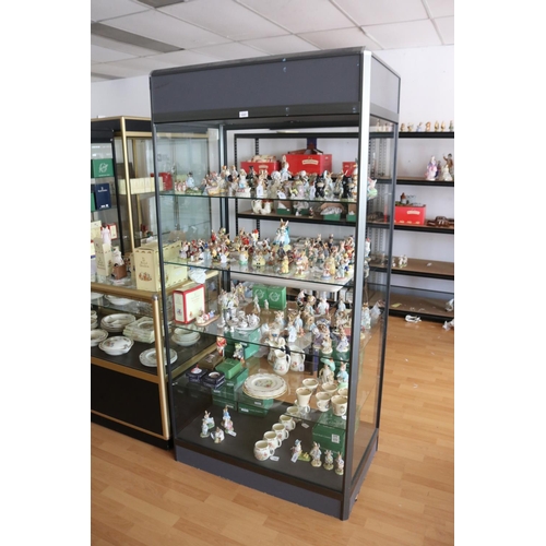 2357 - Display cabinet, with lights, no doors, approx 200cm H x 100cm W x 60cm D