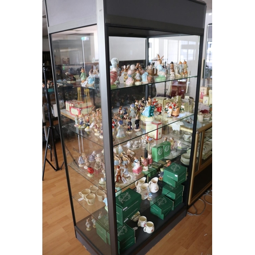 2357 - Display cabinet, with lights, no doors, approx 200cm H x 100cm W x 60cm D