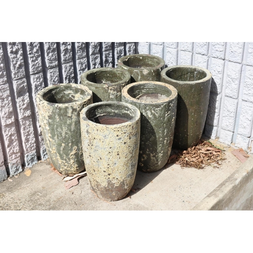 2432 - Set of six composite stone garden planters in a vase form, approx 42cm H (6)