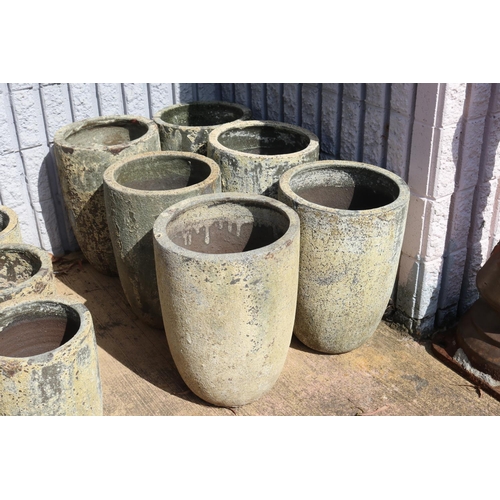 2434 - Set of six composite stone garden planters in a vase form, approx 50cm H (6)