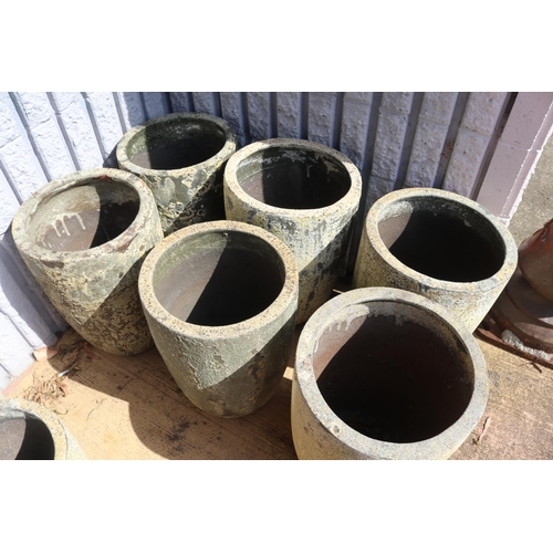 2434 - Set of six composite stone garden planters in a vase form, approx 50cm H (6)