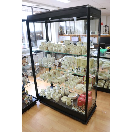 2452 - Shop display cabinet, with lights, no doors, approx 188cm H x 124cm W x 54cm