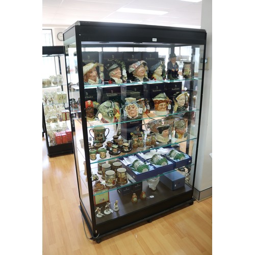 2453 - Shop display cabinet, with lights, no doors, approx 188cm H x 124cm W x 54cm