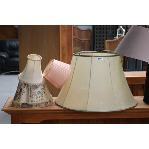 2454 - Assortment of light shades of different styles & materials