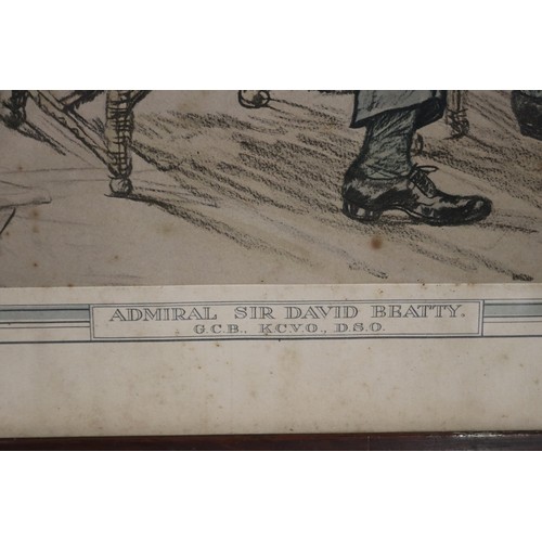 1261 - Antique framed print of Admiral Beatty. 51 cm x 42.5 cm including frame