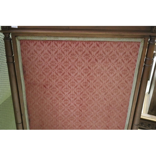 293 - Antique French walnut fire screen, approx 108cm H x 65cm W