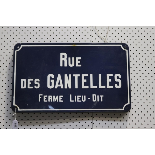 301 - Vintage French blue enamel street sign 