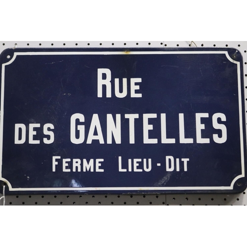 301 - Vintage French blue enamel street sign 