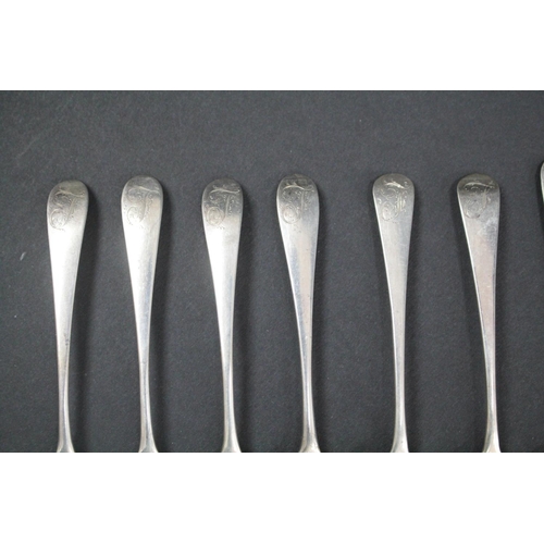 1018 - Ten antique Georgian hallmarked sterling silver teaspoons, various dates and makers, approx 140 gram... 