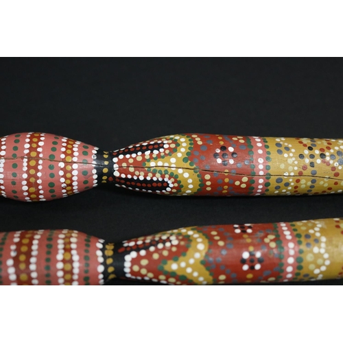 477 - Launce Napanganka, (Australian Aboriginal deceased) Digging sticks, mulgawood, 1989, Anmatjere Commu... 