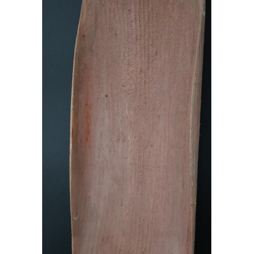 481 - Big paddy Long Jabangardi, (Australian Aboriginal deceased) Large coolamon, bean tree wood, 1970s, W... 