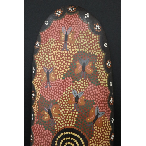 484 - Launce Napanganka,(Australian Aboriginal deceased) Coolamon, mulgawood, 1987, Anmatjere Community, a... 