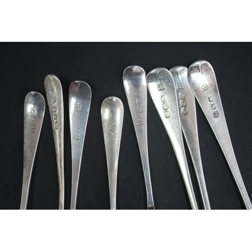 1019 - A good array of mainly Georgian hallmarked sterling silver teaspoons various dates and makers, appro... 