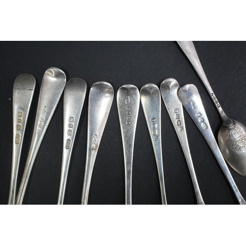 1027 - Assortment of antique hallmarked sterling silver teaspoons, various dates and makers, approx 813 gra... 