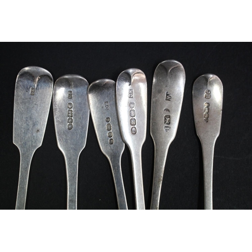 1032 - Twelve antique hallmarked sterling silver teaspoons, approx 240 grams & 15cm L & shorter (12)