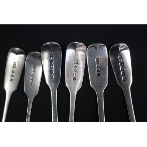 1034 - Twelve antique hallmarked sterling silver teaspoons, approx 240 grams & approx 15cm L & shorter (12)