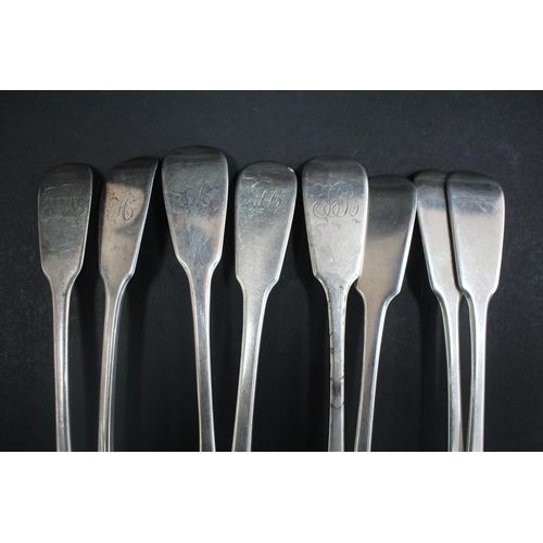 1039 - Eight hallmarked sterling silver table/soup spoons, approx 560 grams