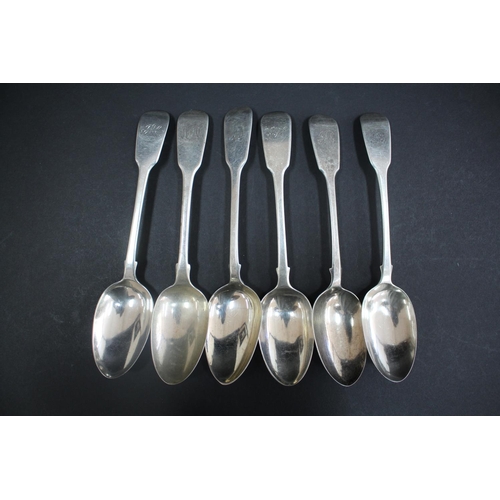 1040 - Six hallmarked sterling silver table/soup spoons, approx 420gms