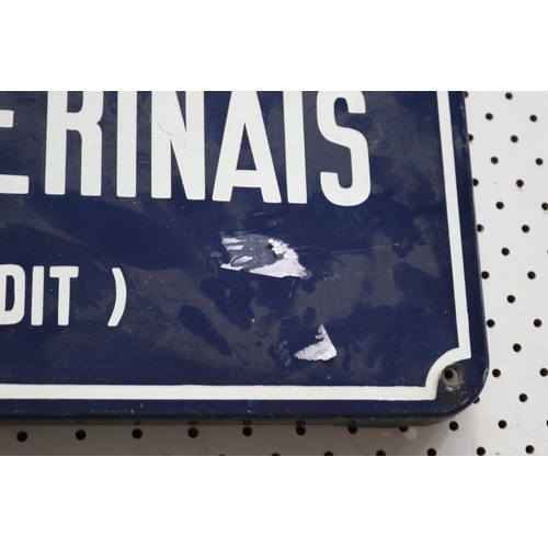 302 - Vintage French blue enamel sign 