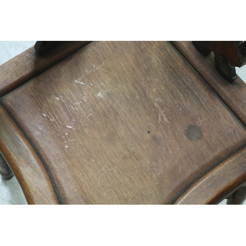394 - Pair of Oriental hardwood armchairs (2)