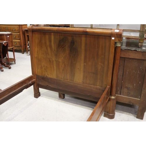 499 - Antique Empire revival mahogany day bed, approx 109cm H x 202cm L x 122cm W