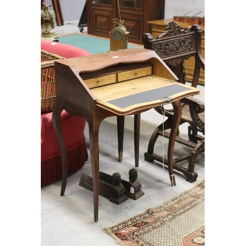 270 - Antique French ladies bureau desk, approx 91cm H x 71cm W x 44cm D