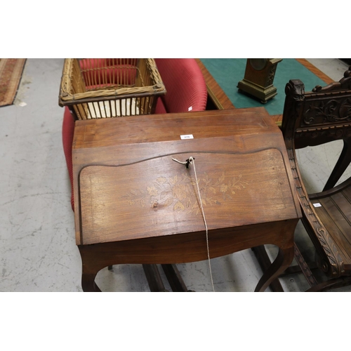 270 - Antique French ladies bureau desk, approx 91cm H x 71cm W x 44cm D