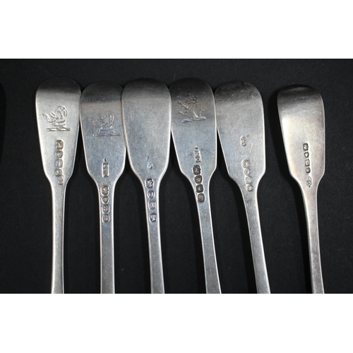 1044 - Twelve antique Georgian and Victorian hallmarked sterling silver entree forks, various dates and mak... 