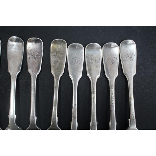 1046 - Two sets of six entree forks, antique Victorian hallmarked silver, London George Adams and another, ... 