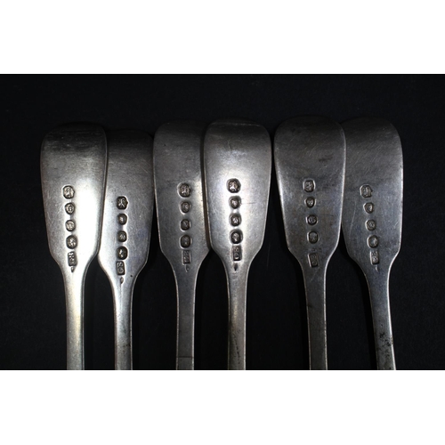 1046 - Two sets of six entree forks, antique Victorian hallmarked silver, London George Adams and another, ... 