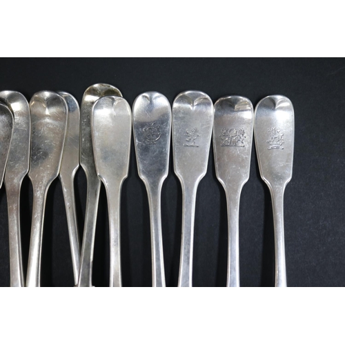 1053 - Seventeen Georgian and Victorian hallmarked sterling silver Victorian dinner forks, various dates an... 