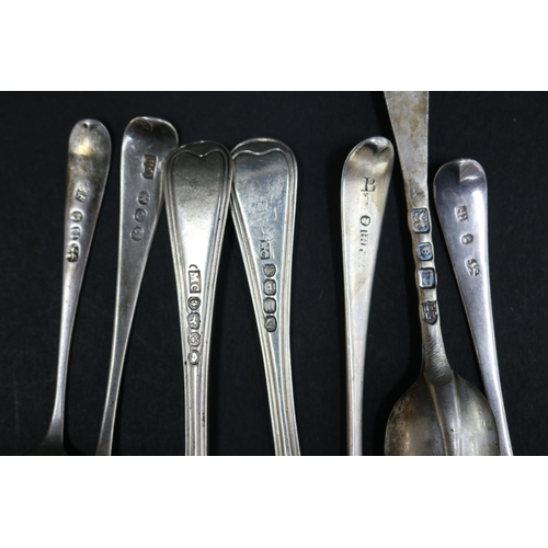 1055 - Fourteen various hallmarked sterling silver teaspoons, various dates , makers, approx 230 grams & ap... 