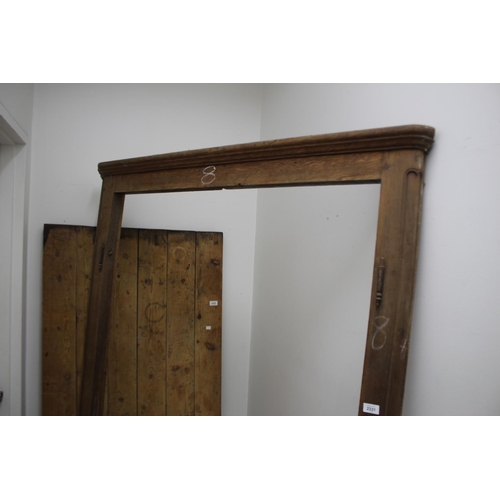3116 - Antique French oak Armoire door frame, no doors obviously, approx 200cm H x 132cm W