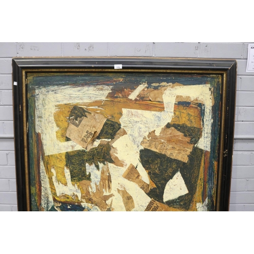 3122 - Unknown, large Collage, signed and dated verso, Paul A? 86, approx 155cm x 102cm