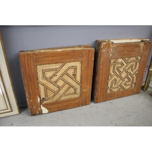 3125 - Four wooden panels, each approx 88cm x 91cm (4)