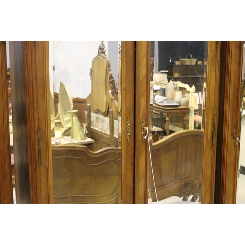 325 - French Louis XV style armoire, approx 248cm H x 134cm W x 54cm D